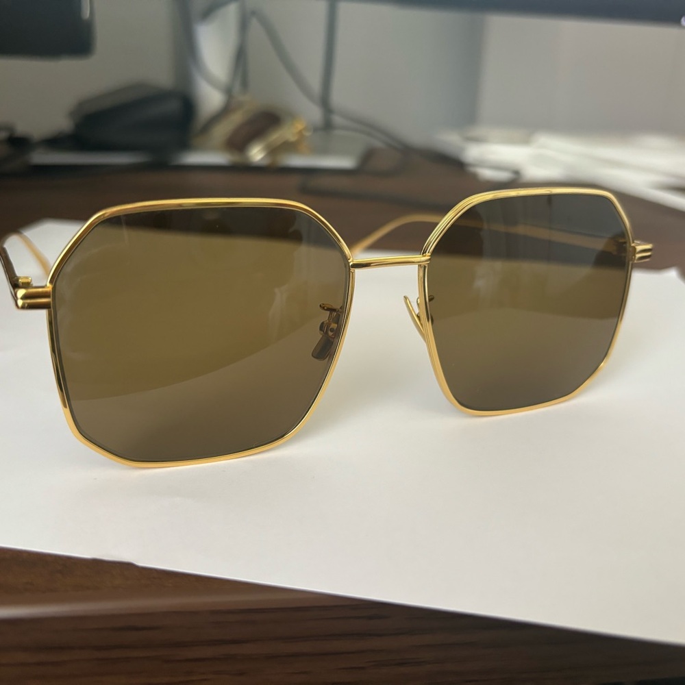 Bottega Veneta Light Ribbon Sunglasses Gold